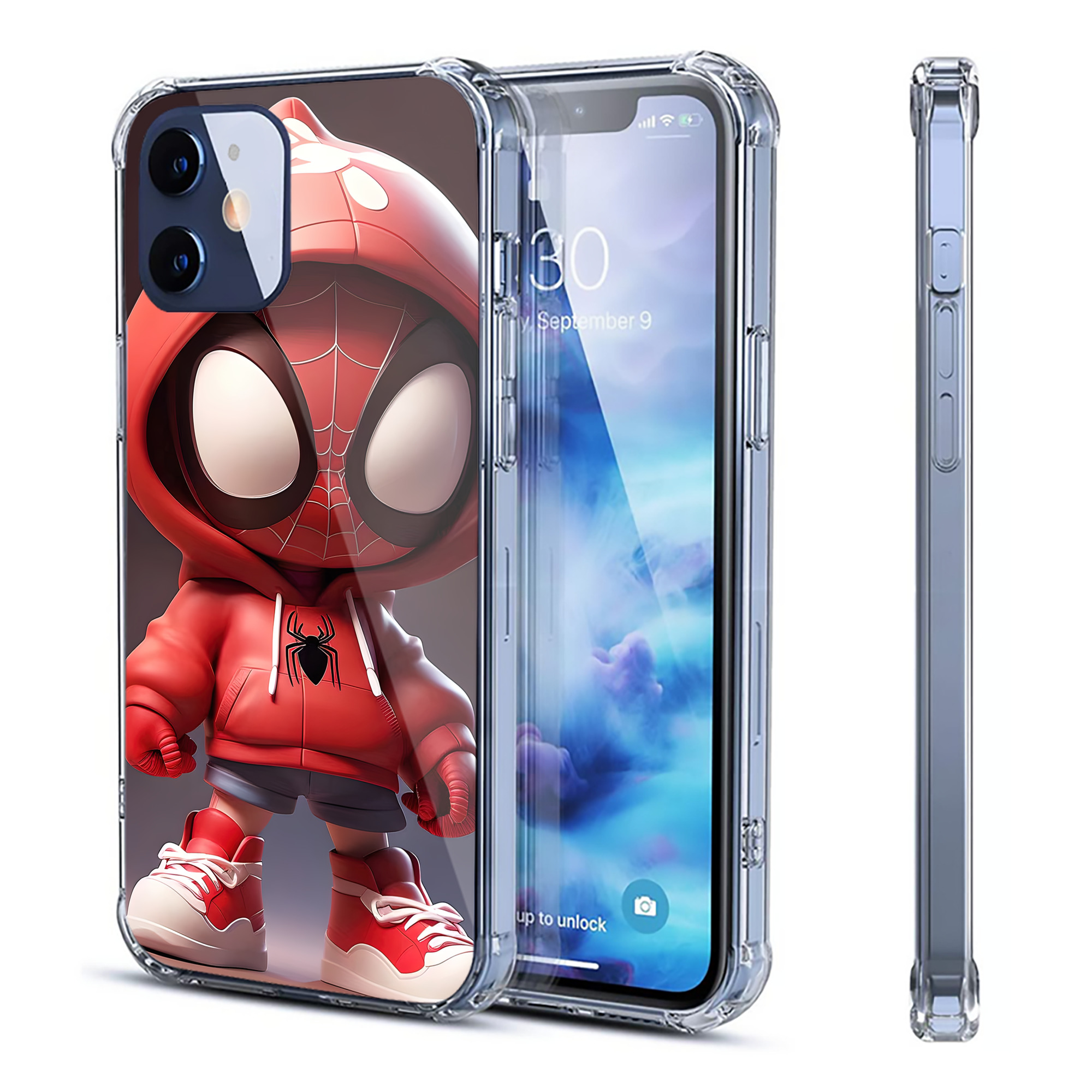 （画像用） Spider Man スパイダーマン 【iPhone 12シリーズ対応】透明スマホケース（クリアソフトケース）